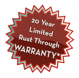 Better Buildings - 20 year limited rust through warranty emblem