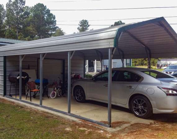 metal combo unit building with carport for gallery page