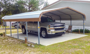 Metal carport with truck for gallery page